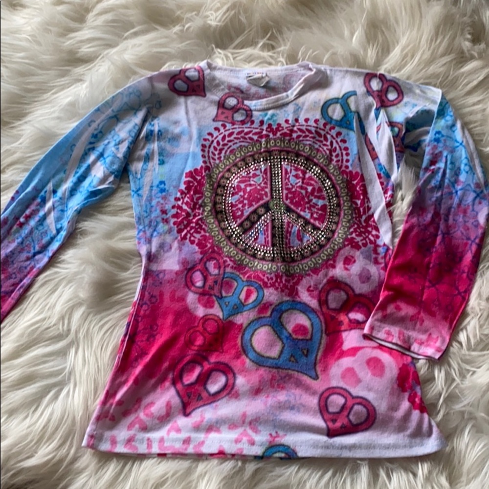 Girls Tye dye Peace Tshirt